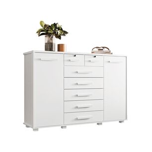 C&oacute;moda Vekka Home Comoda Fontana / 2 Puertas / 7 Cajones