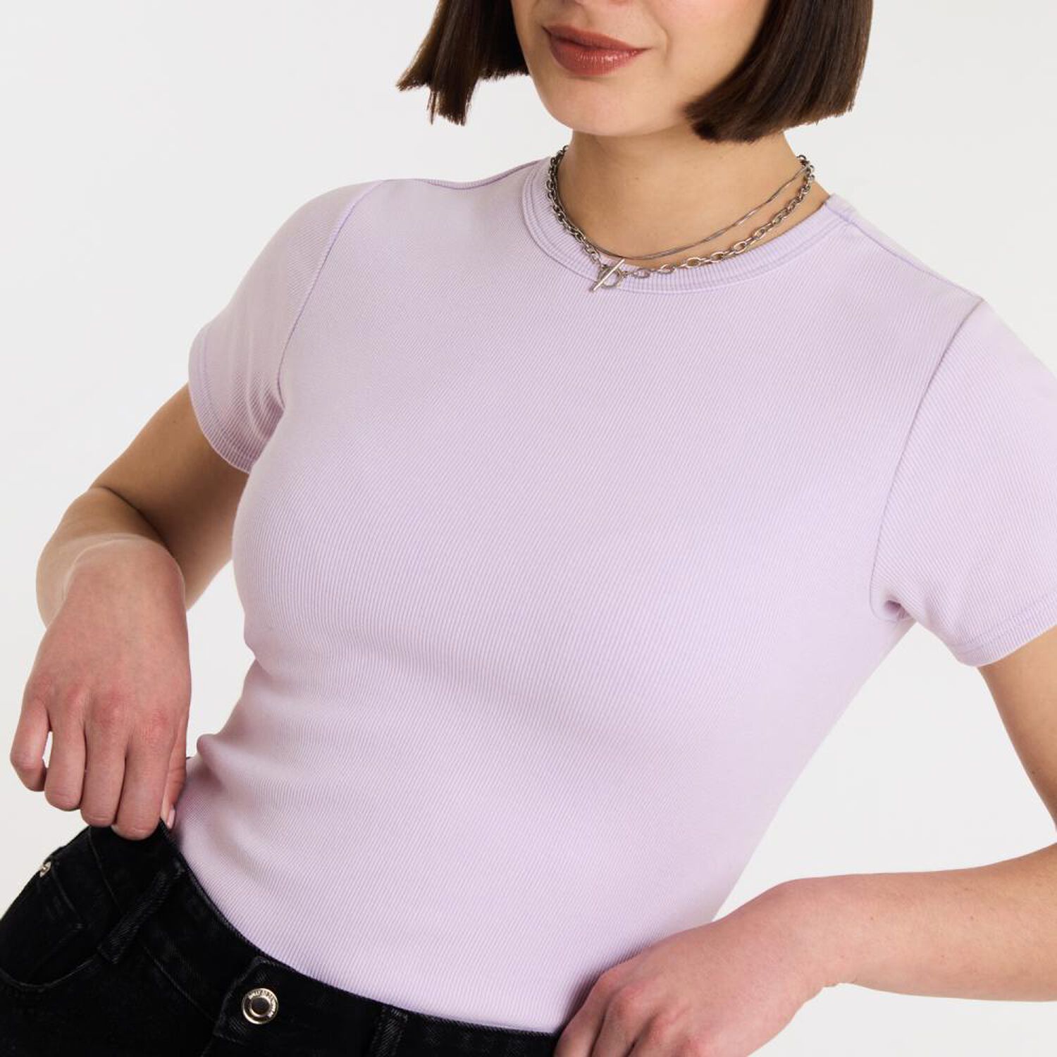 Polera Lavado Manga Corta Cuello Redondo Mujer Rolly Go image number 4.0