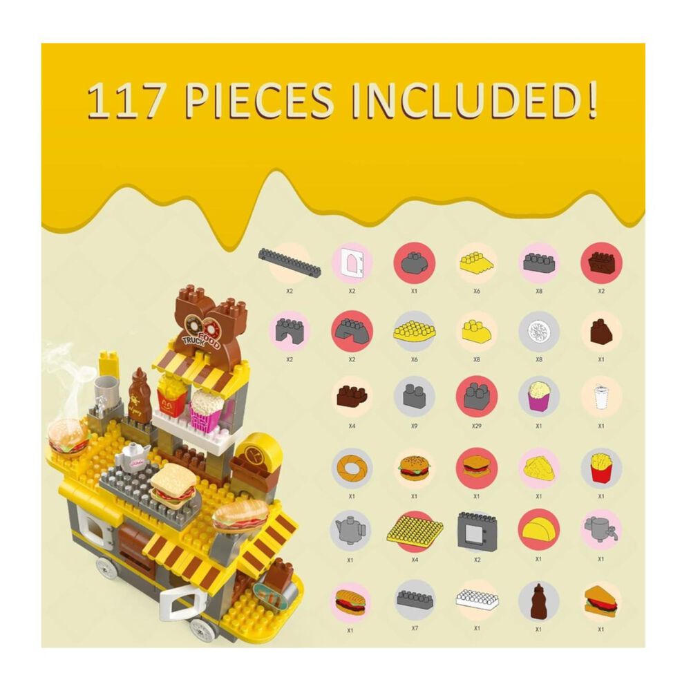 Juguete Carrito De Comidas En Bloques Y Figuras 117 Piezas image number 2.0