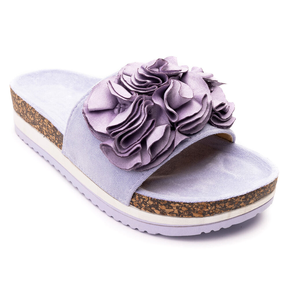 Sandalia Mujer Morado Flowers Chancleta image number 2.0