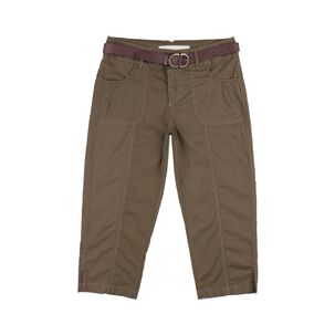 Bermuda Pescador Liso Con Cinturón Tiro Medio Regular Mujer Geeps