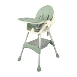 Silla De Comer 2 En 1 Ajustable Pegables Portatil Verde Infantil