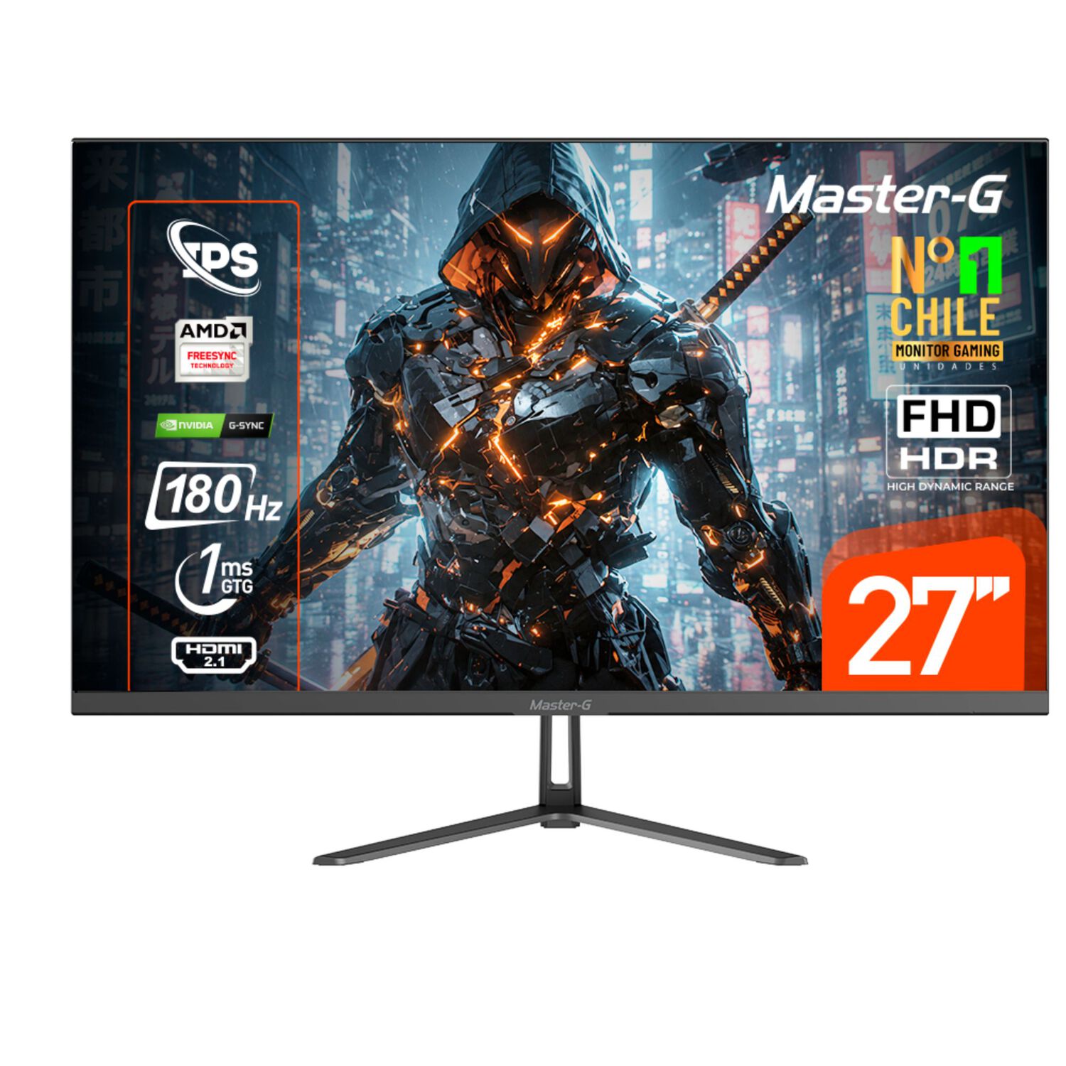 Monitor Gamer 27" Fhd Ips Hdr 180hz 1ms Mgmg2742 Master-g image number 0.0