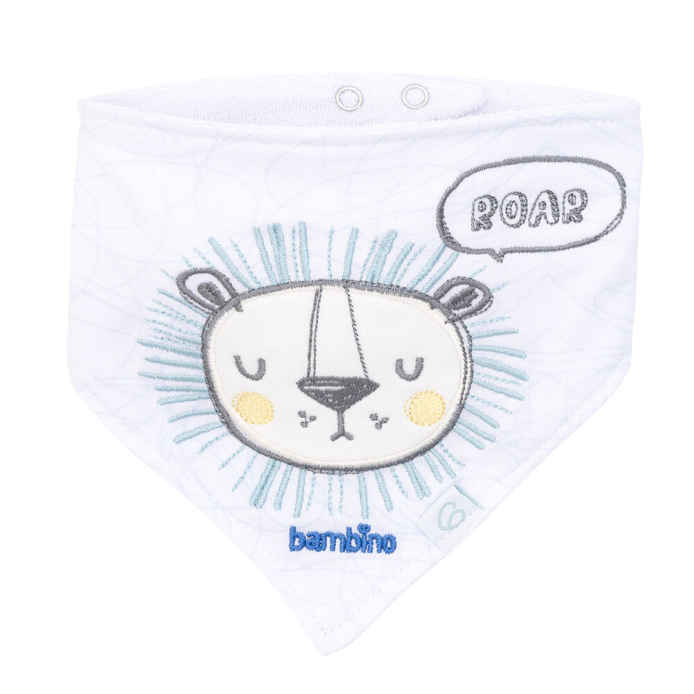 Set 2 Babero Bandana Blanco Leon Niño image number 2.0
