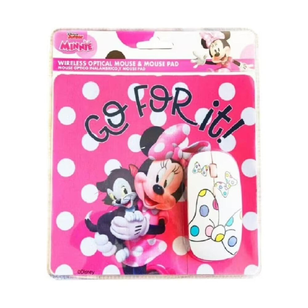 Kit Mouse Inalambrico Usb 3b Y Mousepad Minnie Mouse image number 0.0