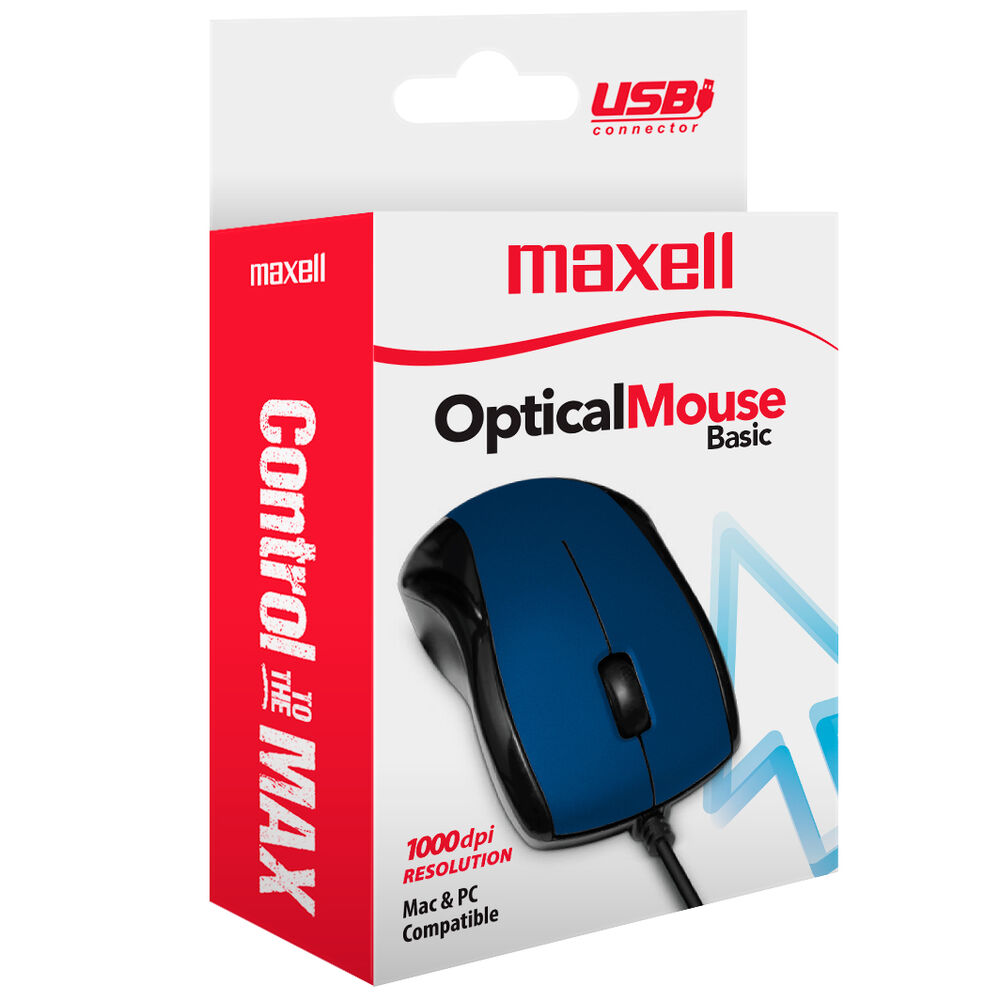Mouse Usb Optico Maxell Mowr-101 Sensor 1000dpi Ergonomico image number 2.0