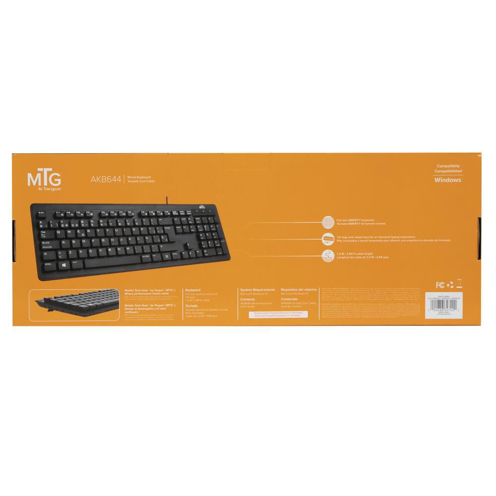 Teclado Mtg By Targus Español Alambrico Akb644 image number 7.0