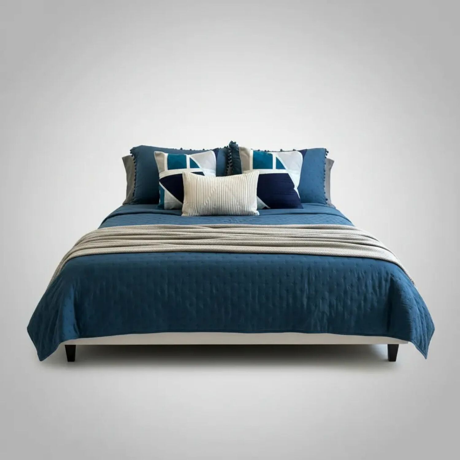 Set Renovaci&oacute;n Verano Dormitorio 6 Piezas -azul & Gris 2 Plazas image number 5.0