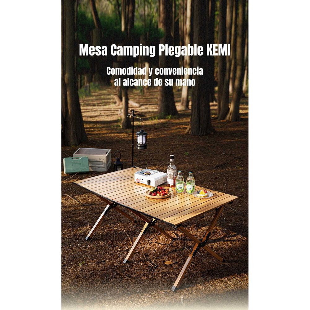 Mesa De Camping Plegable Impermeable 120x58cm Kemi image number 7.0