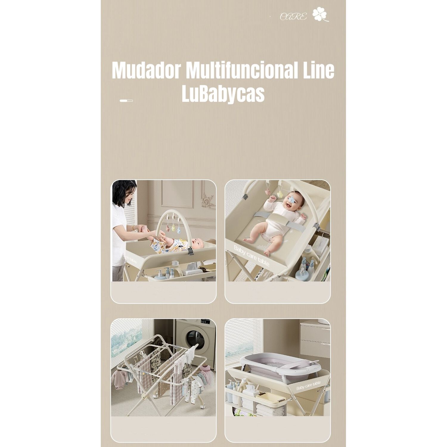 Mudador De Pa&ntilde;ales Plegable Regulable Canasto Line Lubabycas image number 7.0