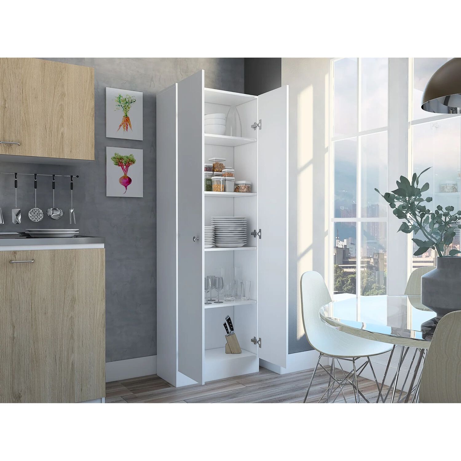 Estante Organizador Wc 2 Puertas Fm-010b - Blanco image number 7.0