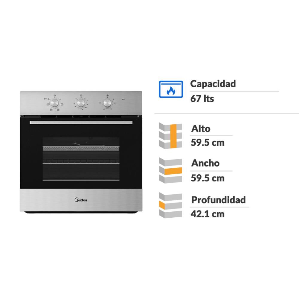 Horno Empotrado Midea Mbog1tam-60ecbs / 67 Litros image number 1.0