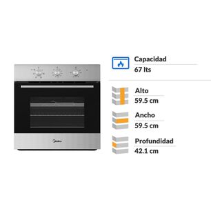 Horno Empotrado Midea Mbog1tam-60ecbs / 67 Litros