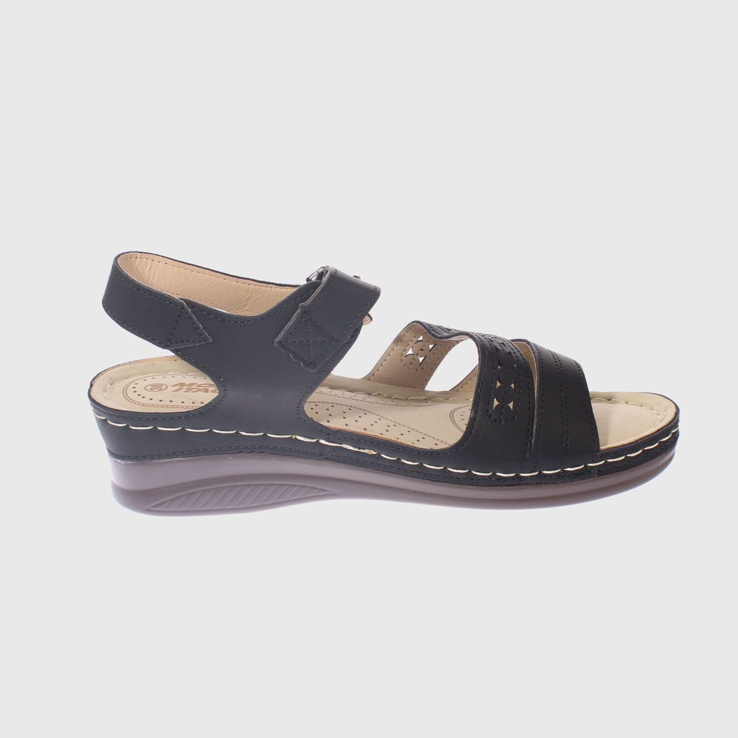 Sandalia Confort Negro Modelo Italiano Art. 5ask76601black image number 3.0