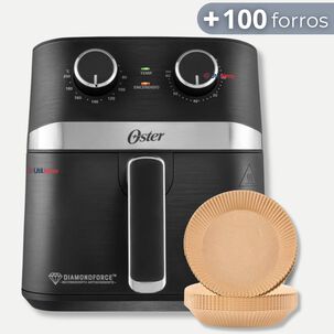 Oster Freidora De Aire Manual, Recubrimiento Oster Diamondforce, 4l De Capacidad, Con Controles De Tiempo Y Temperatura, Ckstaf401mdf + 100 Forros De
