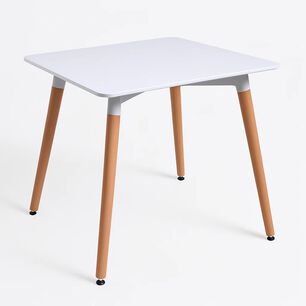 Mesa Cuadrada De Comedor Eames 80x80cm - Blanca
