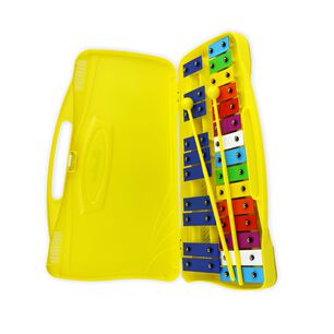 Metalofono De 25 Tonos+ 2 Baquetas Hendrix Hx0011 Amarillo