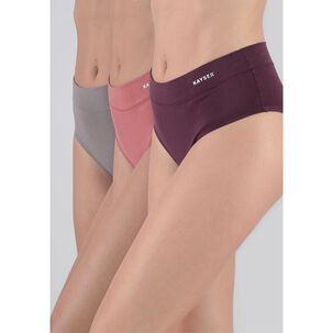 Pack 3x Calzon Hi-leggs Algod&oacute;n P311.80-bur2 Kayser