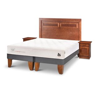 Cama Europea Cic Cocopedic / King / Base Dividida + Set De Maderas