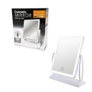 Espejo Maquillaje Luz Led T&aacute;ctil Pilas