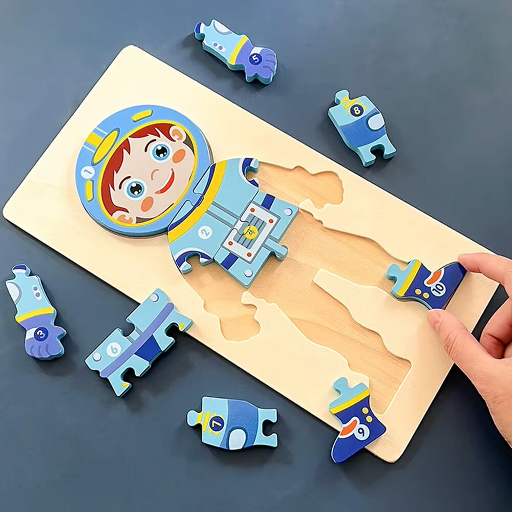 Puzzle Rompecabezas De Madera Encaje Didactico Profesiones image number 3.0