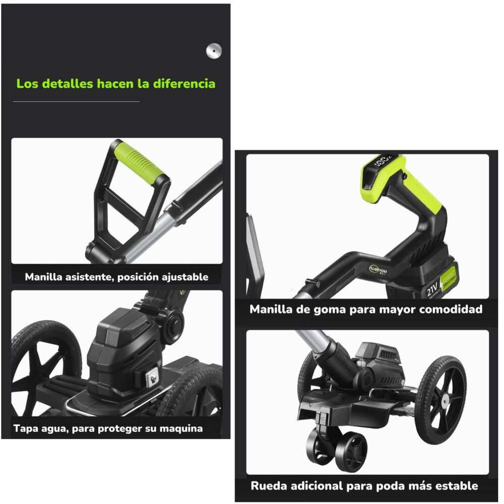 Orilladora De Pasto El&eacute;ctrica 2 Bater&iacute;as M&aacute;s Accesorios A01 image number 3.0