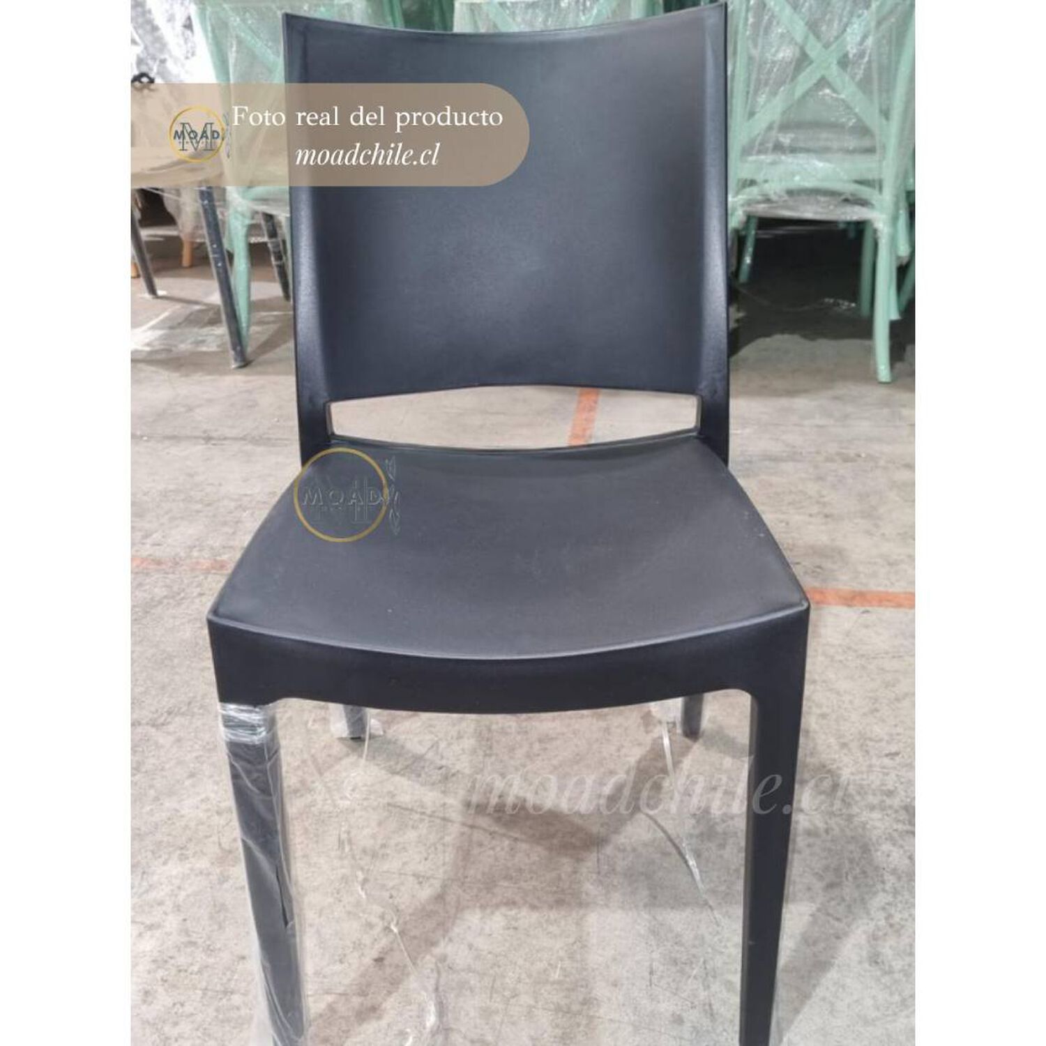Pack 4 Sillas De Exterior Restaurant Negra image number 2.0