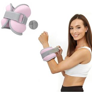 Pesas De Tobillo Tobillera Mu&ntilde;eca Set 2 De 2kg Total 4kg. Rosa