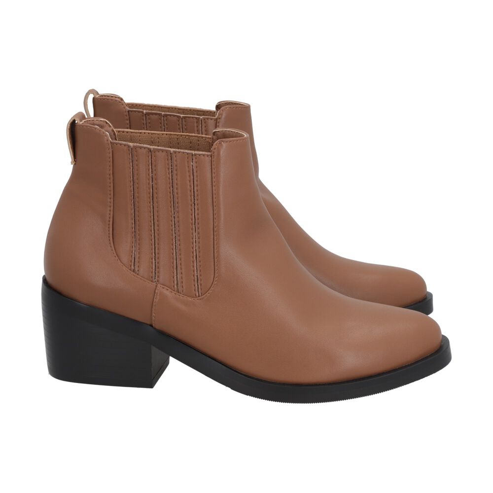 Botin Casual Mujer Caf&eacute; Aura Police image number 2.0