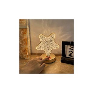 Lampara De Mesa Recargable Usb Con Forma De Estrella