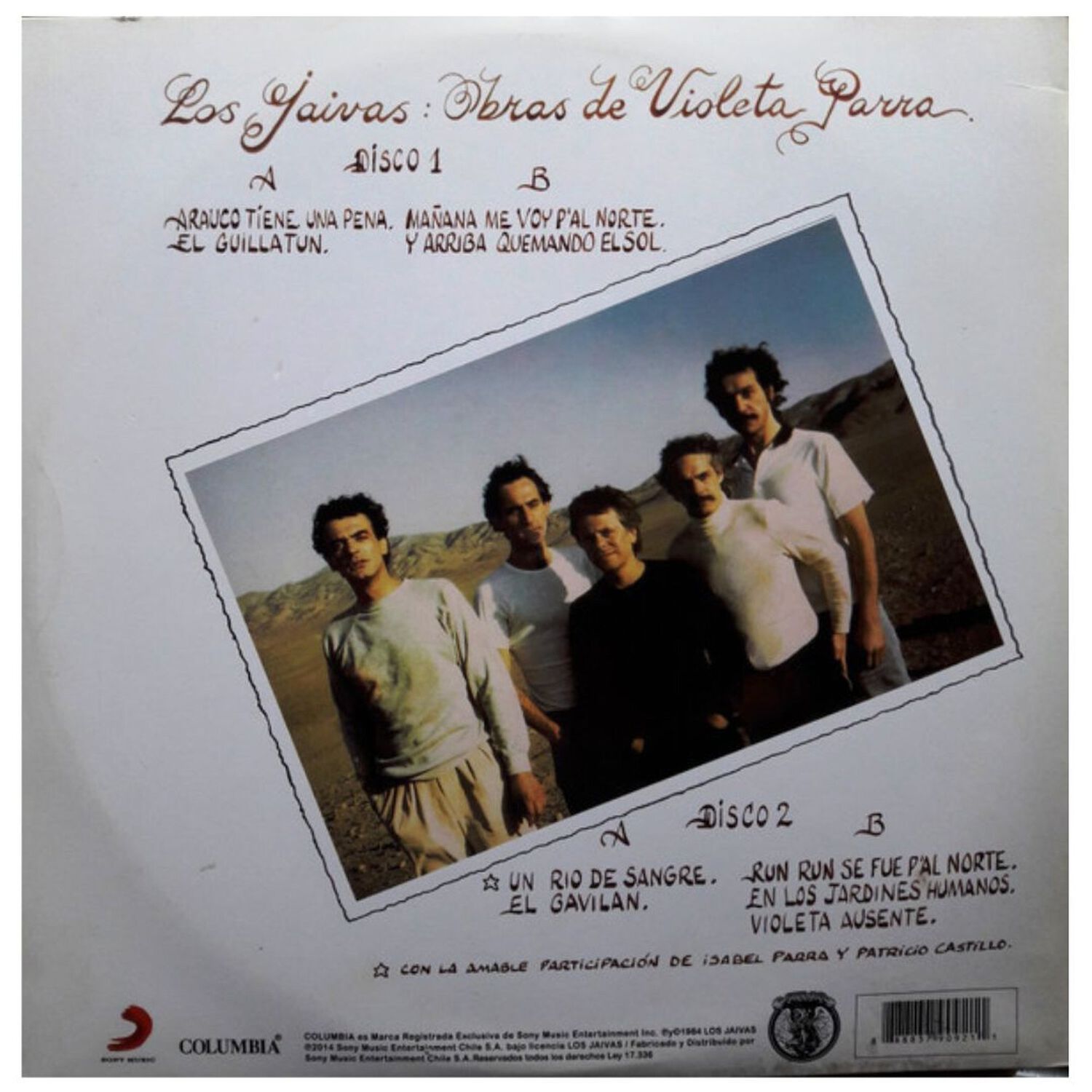 Los Jaivas - Obras De Violeta Parra (2lp) | Vinilo image number 1.0