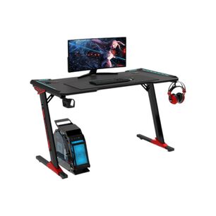 Escritorio Gamer 120x60x73cm Con Luces Champion Negro