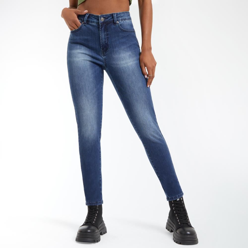 Jeans Focalizado Tiro Alto Skinny Mujer Rolly Go image number 0.0