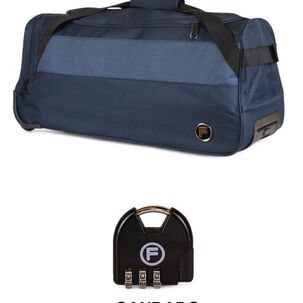 Bolso De Viaje Con Ruedas Kross M 89 Lts Azul + Candado F