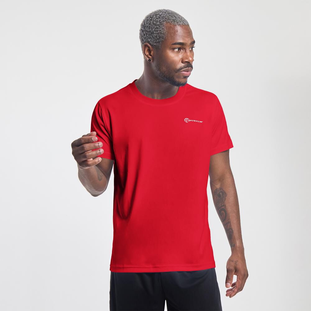 Polera Deportiva Lisa Manga Corta Cuello Redondo Hombre Pro Soccer image number 0.0