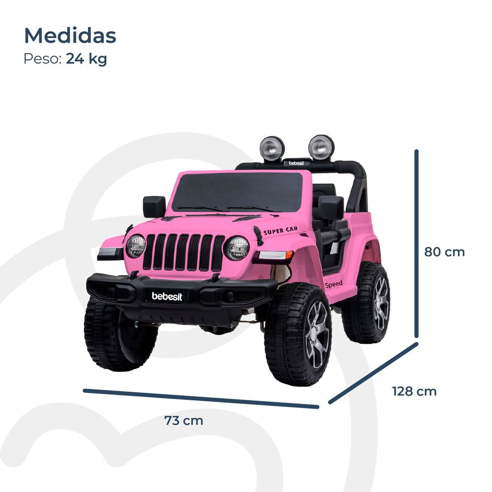 Camioneta Electrica Renegade Rosa Bebesit image number 4.0