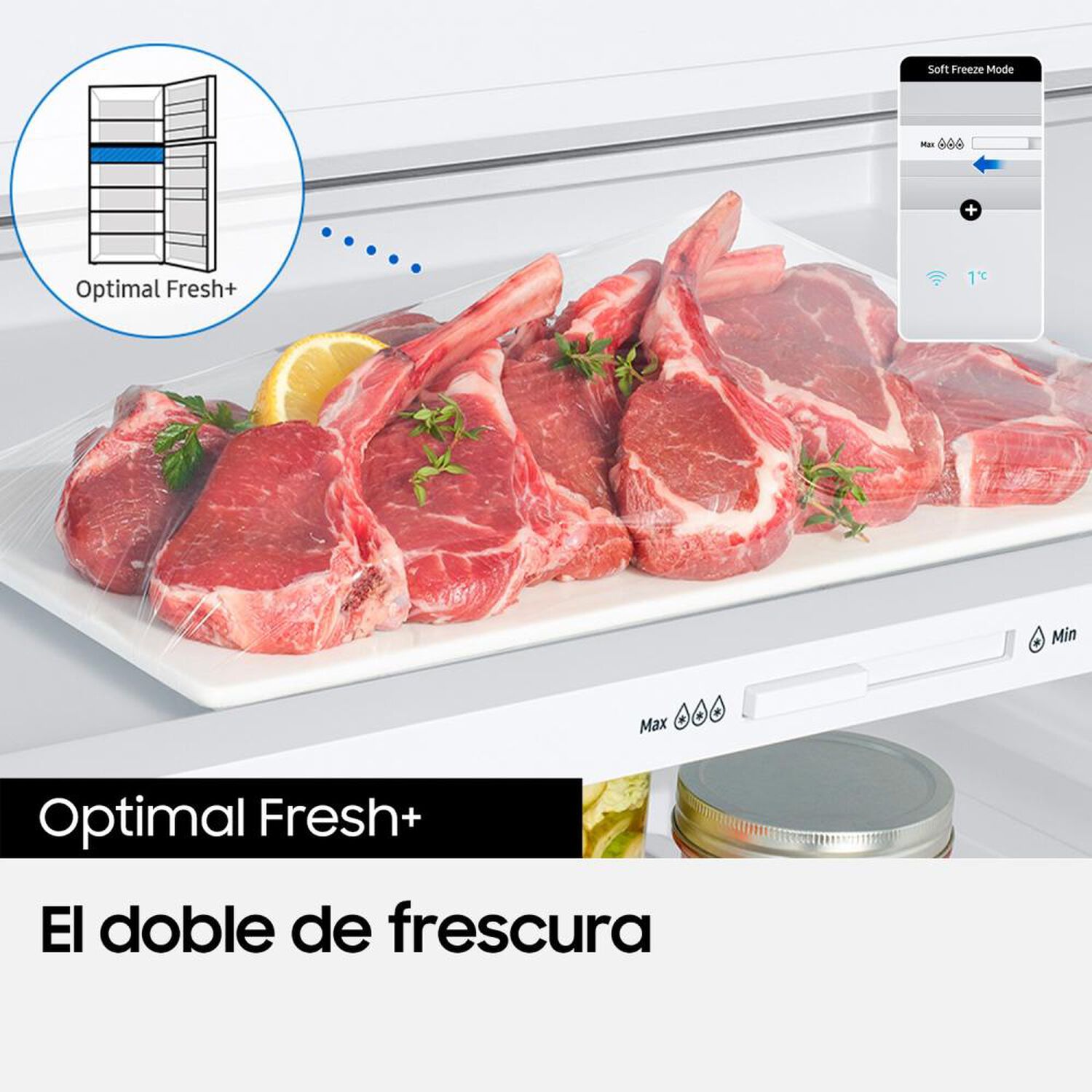 Refrigerador Top Freezer Samsung RT35CG5540S9ZS Space Max / No Frost / 345 Litros / E image number 6.0