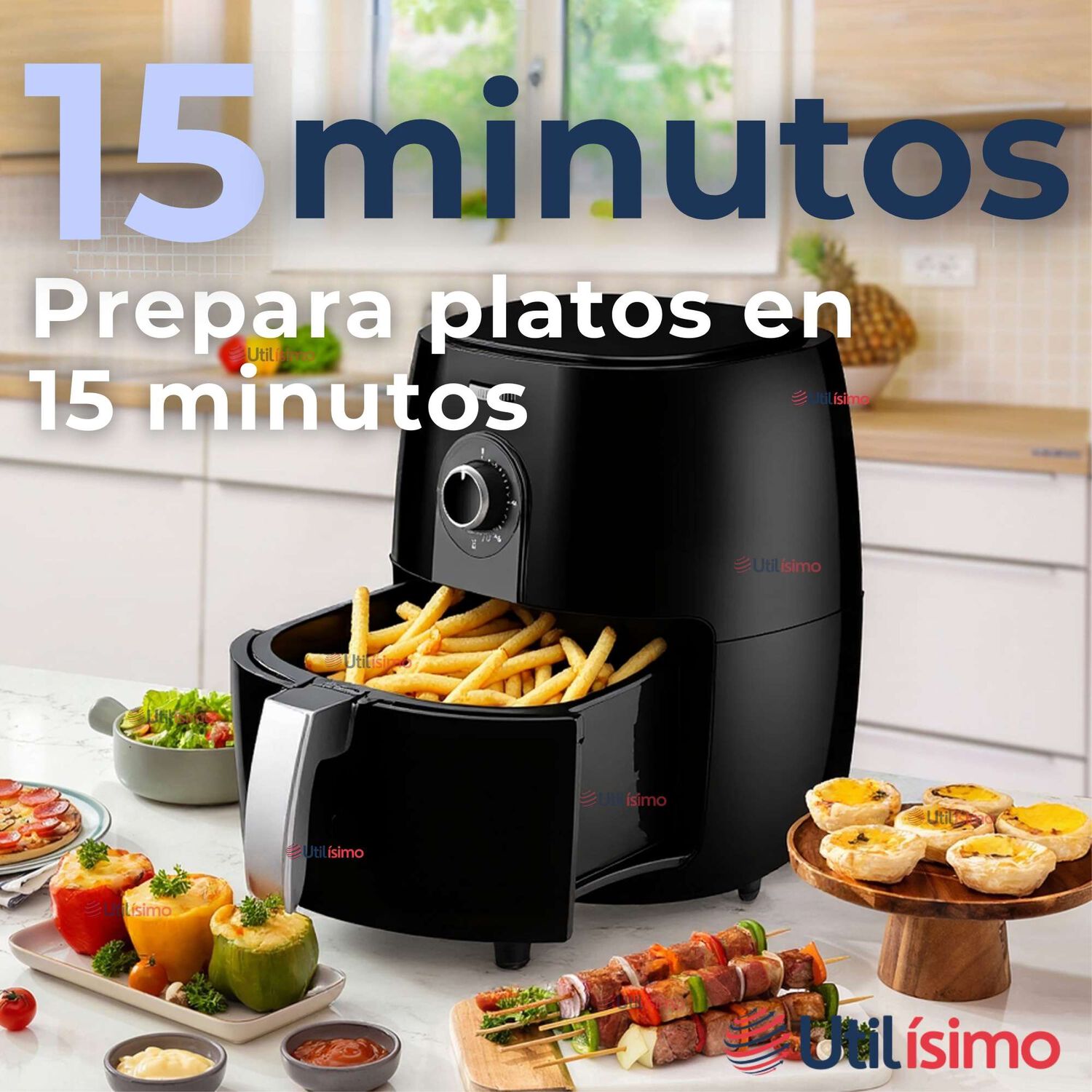 Freidora De Aire 5 Litros 1350w Potencia Air Fryer Premium image number 8.0
