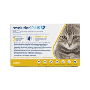 Pipeta Para Gatos Revolution Plus 0,25 Ml 1,25 A 2,5 Kg
