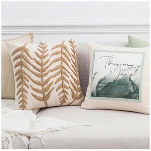 Pack De 02 Fundas De Cojin Con Detalles En Yute 45x45 Cm M02