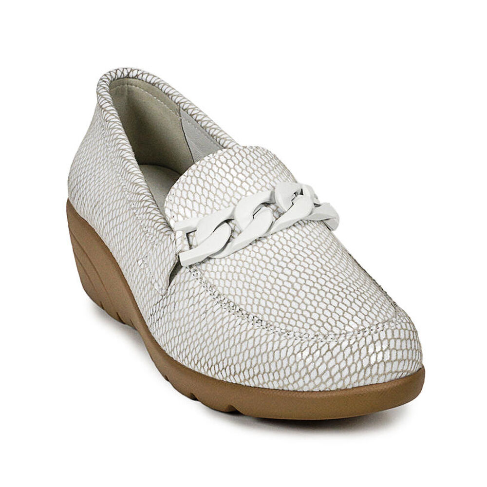 Mocasín Cuero Hadassa Blanco image number 2.0