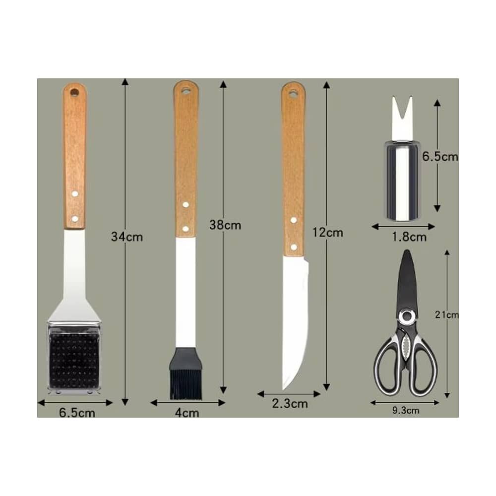 Set De 18 Piezas Utensilios Parrillero Asado Acero Inoxidable image number 3.0