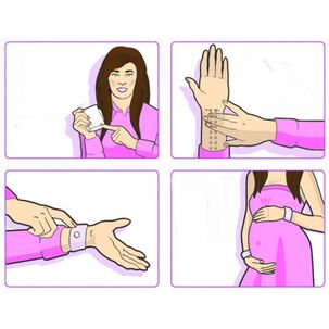 Pulsera Anti Mareos Embarazadas Rosada