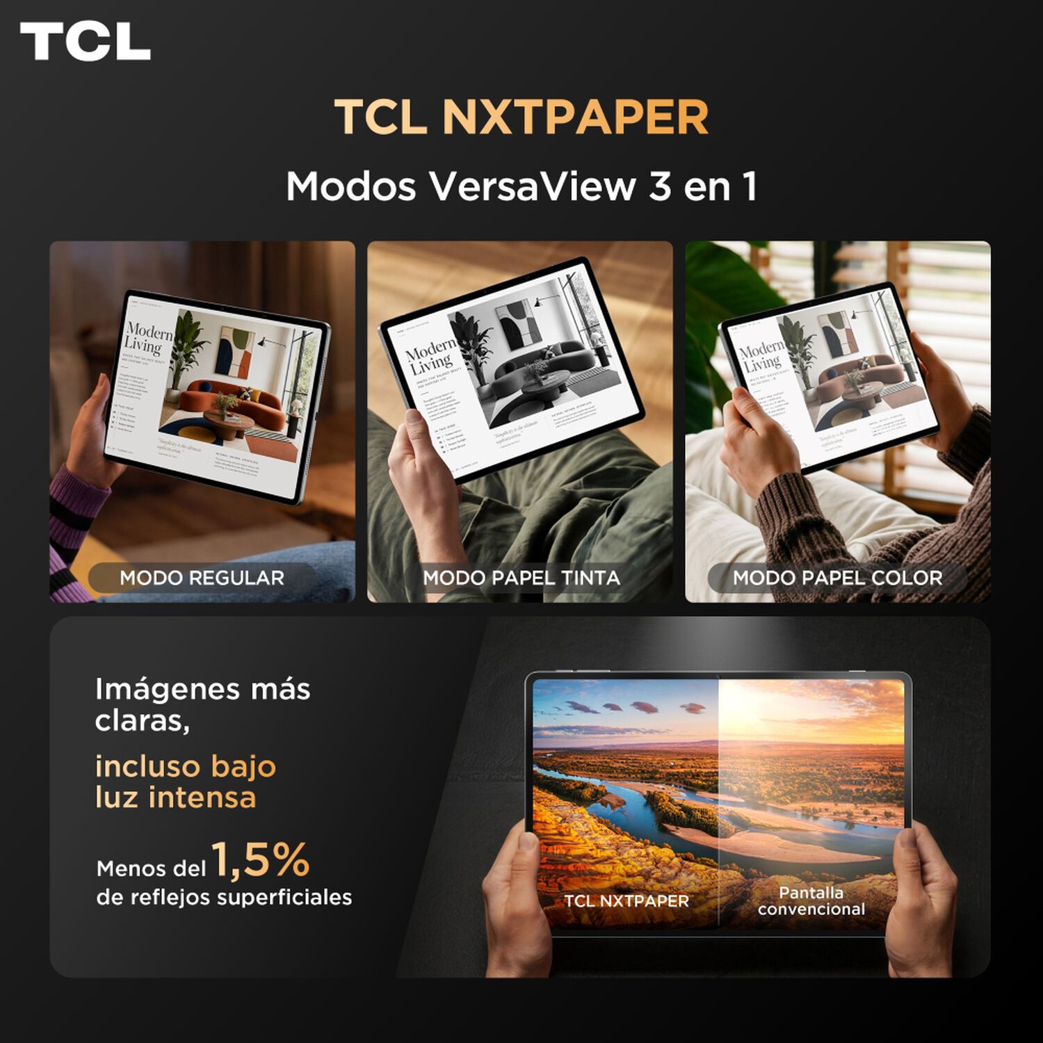 Tablet 11" TCL Tab A1 Nxtpaper / 6 GB RAM / 128 GB / Gris + L&aacute;piz T Pen + Funda image number 2.0