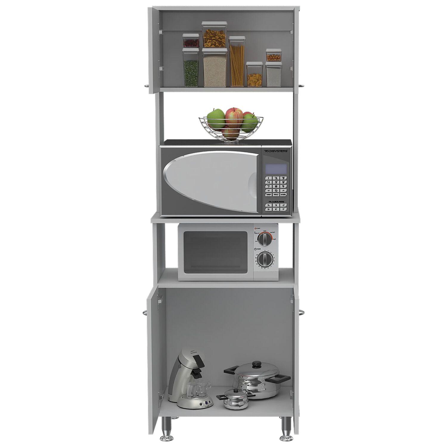 Mueble Microondas 4 Puertas Fm-011b Blanco image number 2.0
