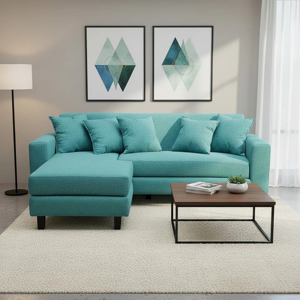 Sofa Seccional Bloccare 3 Cuerpos - Tela Verona (turqueza) image number 1.0