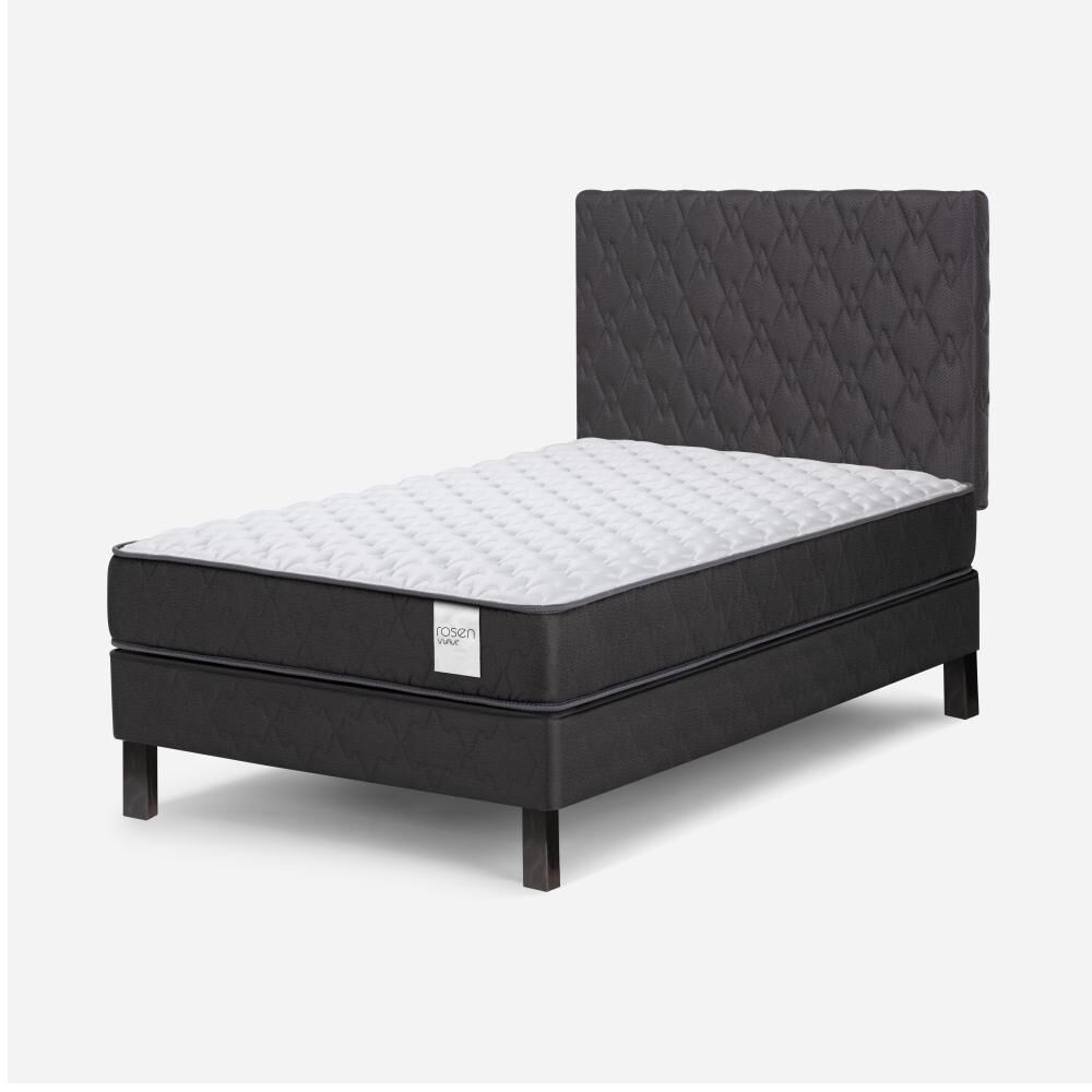 Cama Europea Rosen Wave / 1.5 Plazas / Base Normal + Respaldo image number 2.0
