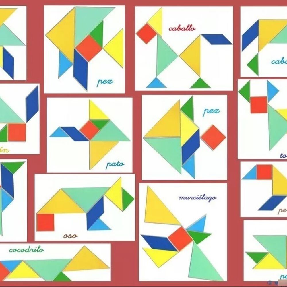 Tangrama 11x11 Cm Juego Madera Didáctico image number 3.0