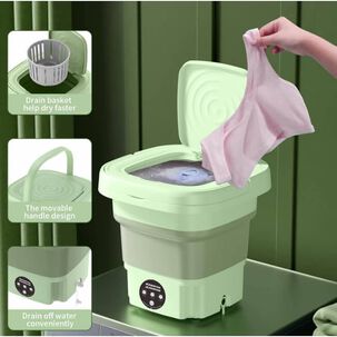 Mini Lavadora Port&aacute;til Con Desinfectar De Luz Azul 8l