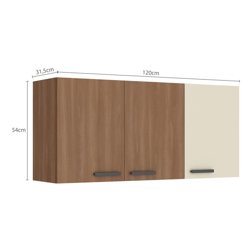 Mueble De Cocina Aereo Mia Vekkahome 120 Cm Beige image number 1.0